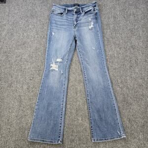 Judy Blue Bootcut Womens 11/30 Blue Distressed Stretch Denim